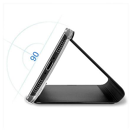 Etui na Huawei P40 Lite - Flip Clear View z klapką - Złoty.