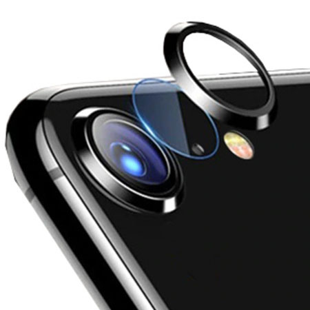 iPhone SE 2020 Hartowane szkło na Tylny aparat z ramką Alu