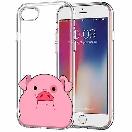 Etui na iPhone SE 2020 - Słodka różowa świnka.