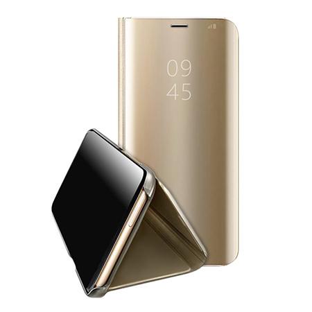 Etui na Samsung Galaxy A41 Flip Clear View z klapką - Złoty.