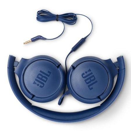 Nauszne słuchawki z mikrofonem JBL - Niebieskie.