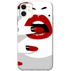 Etui na telefon Slim Case - Namiętne czerwone usta