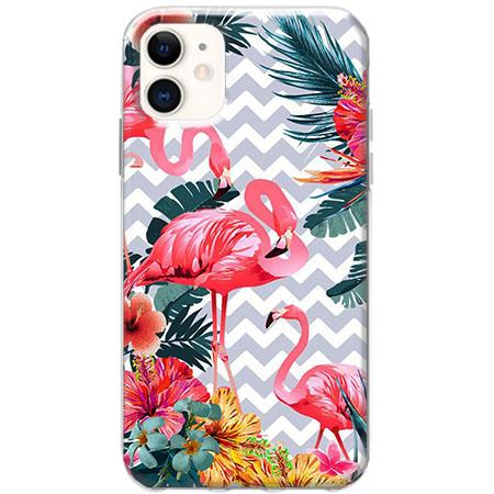 Etui na telefon Slim Case - Różowe flamingi