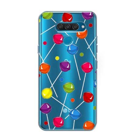 Etui na telefon LG Q60 - Kolorowe lizaki.