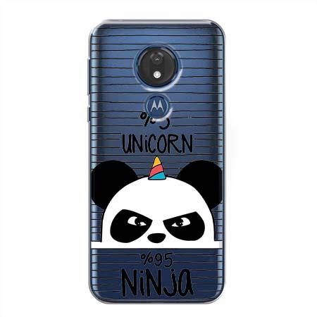 Etui na telefon Motorola G7 Power - Ninja Unicorn - Jednorożec.
