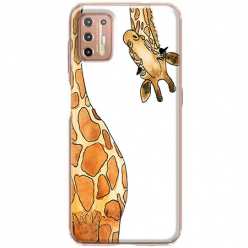 Etui na telefon Motorola G9 Plus Ciekawska żyrafa