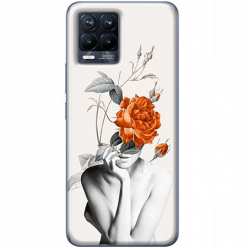 Etui na telefon Realme 8 Pro Abstrakcyjna Kobieta z różami 
