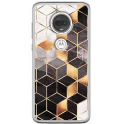 Etui na Motorola Moto G7 Play Złote romby geometryczne