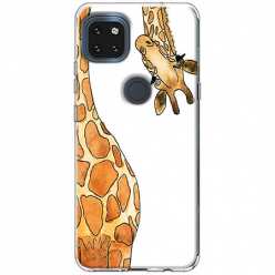 Etui na Motorola Moto G 5G Ciekawska żyrafa