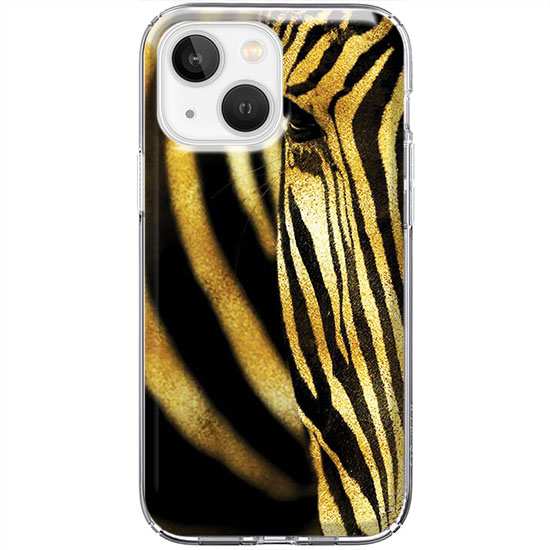 Etui na telefon iPhone 13 Złota Zebra