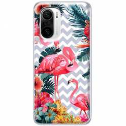 Etui na telefon Xiaomi Poco F3 Różowe flamingi