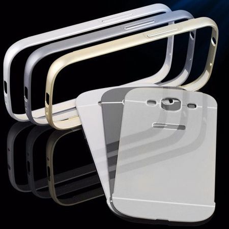Galaxy S3 etui aluminium bumper case srebrny