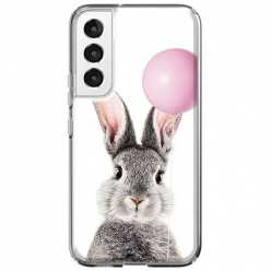 Etui na Samsung Galaxy S22 5G - Wesoły królik z balonikiem