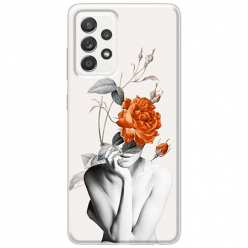Etui na Samsung Galaxy A52s 5G - Abstrakcyjna Kobieta z różami 