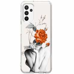 Etui na Samsung Galaxy A13 5G - Abstrakcyjna Kobieta z różami