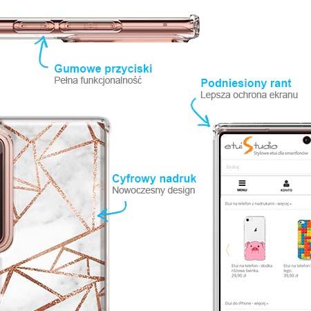 Etui na Samsung Galaxy A53 5G - Różowy marmur pozłacany