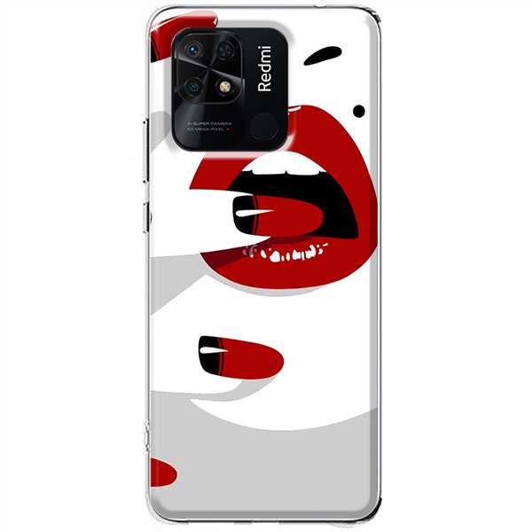 Etui na Xiaomi Redmi 10c - Namiętne czerwone usta