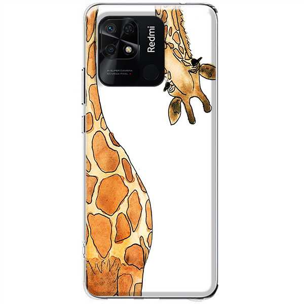 Etui na Xiaomi Redmi 10c - Ciekawska żyrafa