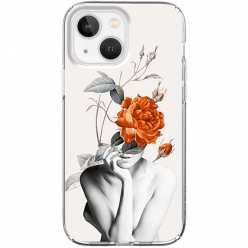 Etui na iPhone 14 Plus - Abstrakcyjna Kobieta z różami