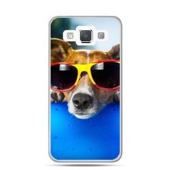 Galaxy J1 etui pies w kolorowych okularach