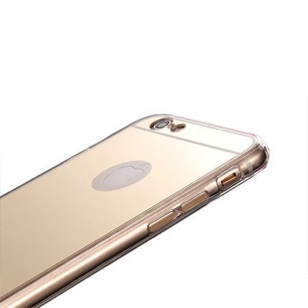 iPhone 5 / 5s lustro - mirror, silikonowe elastyczne TPU - złote.