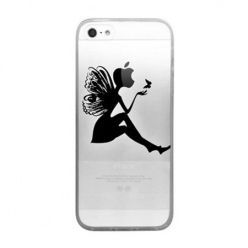 iPhone 6 ultra slim przezroczyste etui z nadrukiem kobieta motyl.