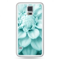 Galaxy S5 Neo etui niebieski kwiat dalii