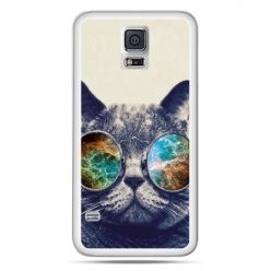 Galaxy S5 Neo etui kot w tęczowych okularach