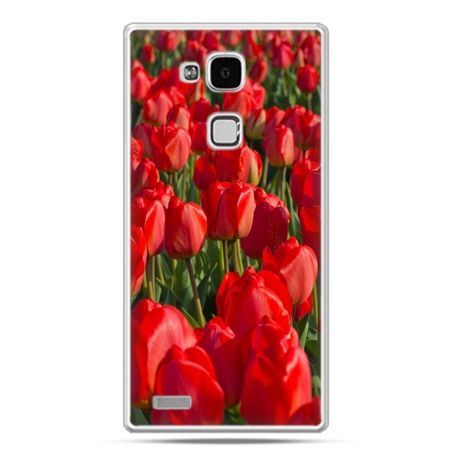 Etui na Huawei Mate 7 czerwone tulipany