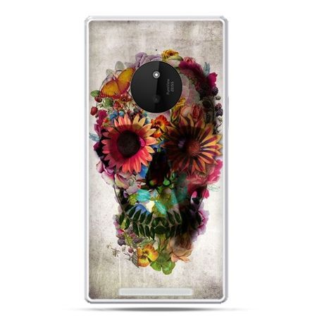 Etui na Lumia 830 czaszka z kwiatami