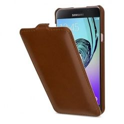 Pokrowiec na Galaxy A5 (2016) Stilgut Ultraslim z klapką skóra brązowy. PROMOCJA!!!