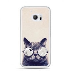 Etui na telefon HTC 10 kot w okularach