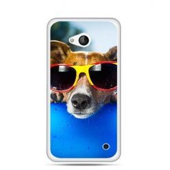 Etui na telefon Nokia Lumia 550 pies w kolorowych okularach