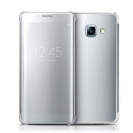 Etui na Galaxy A5 (2016) Flip Clear View z klapką - srebrne.