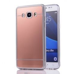 Galaxy J5 2016r mirror - lustro silikonowe etui lustrzane TPU - rose gold.