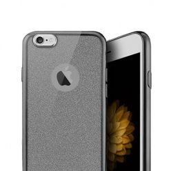 iPhone 7 etui brokat silikonowe platynowane SLIM tpu grafitowe.
