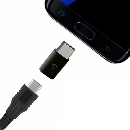 Adapter na kabel Micro-USB do Typ-C - czarny.