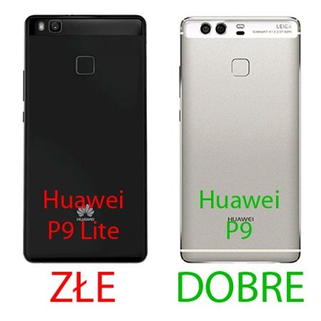 Huawei P9 platynowane etui mirror - czarne.