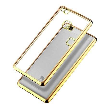 Huawei P9 Lite etui silikonowe platynowane SLIM tpu złote.
