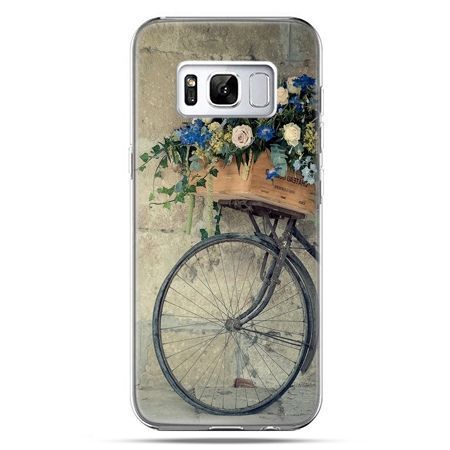 Etui na telefon Samsung Galaxy S8 - rower z kwiatami