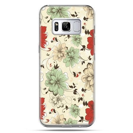 Etui na telefon Samsung Galaxy S8 - zielone kwiaty