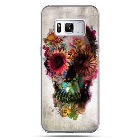 Etui na telefon Samsung Galaxy S8 - czaszka z kwiatami