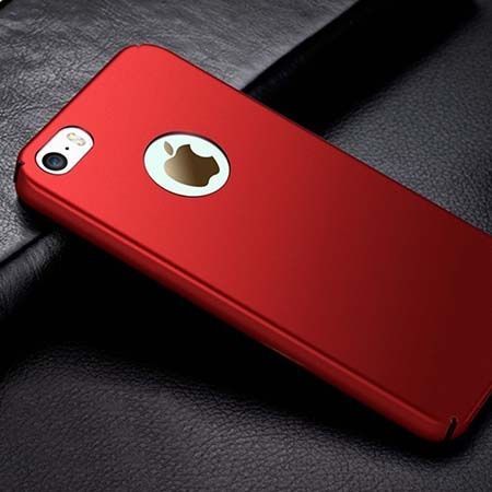 Etui na telefon iPhone SE Slim MattE - czerwony.