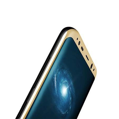 Samsung Galaxy S8 hartowane szkło na cały ekran 3D - złoty.