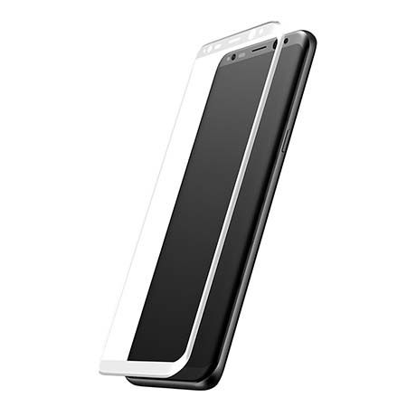 Samsung Galaxy S8 Plus hartowane szkło na cały ekran 3D - biały.