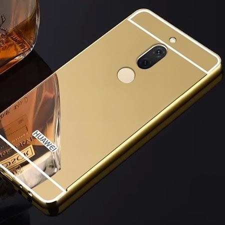 Etui na Huawei Mate 10 Lite Mirror bumper case - Złoty.