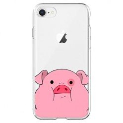 Etui na telefon - słodka różowa świnka.