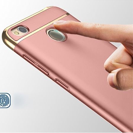 Etui na telefon Xiomi Redmi 4X - Slim MattE Platynowane - Różowy.