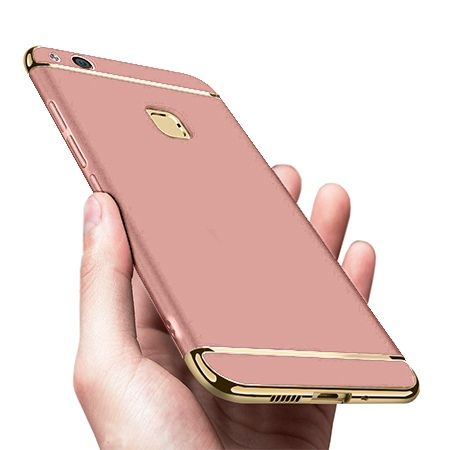 Etui na telefon Huawei P10 Lite - Slim MattE Platynowane - Różowy.