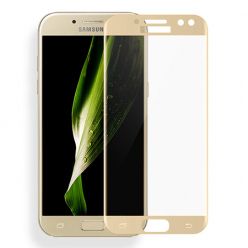 Galaxy J7 2017 - hartowane szkło 3D na cały ekran - Złoty.
